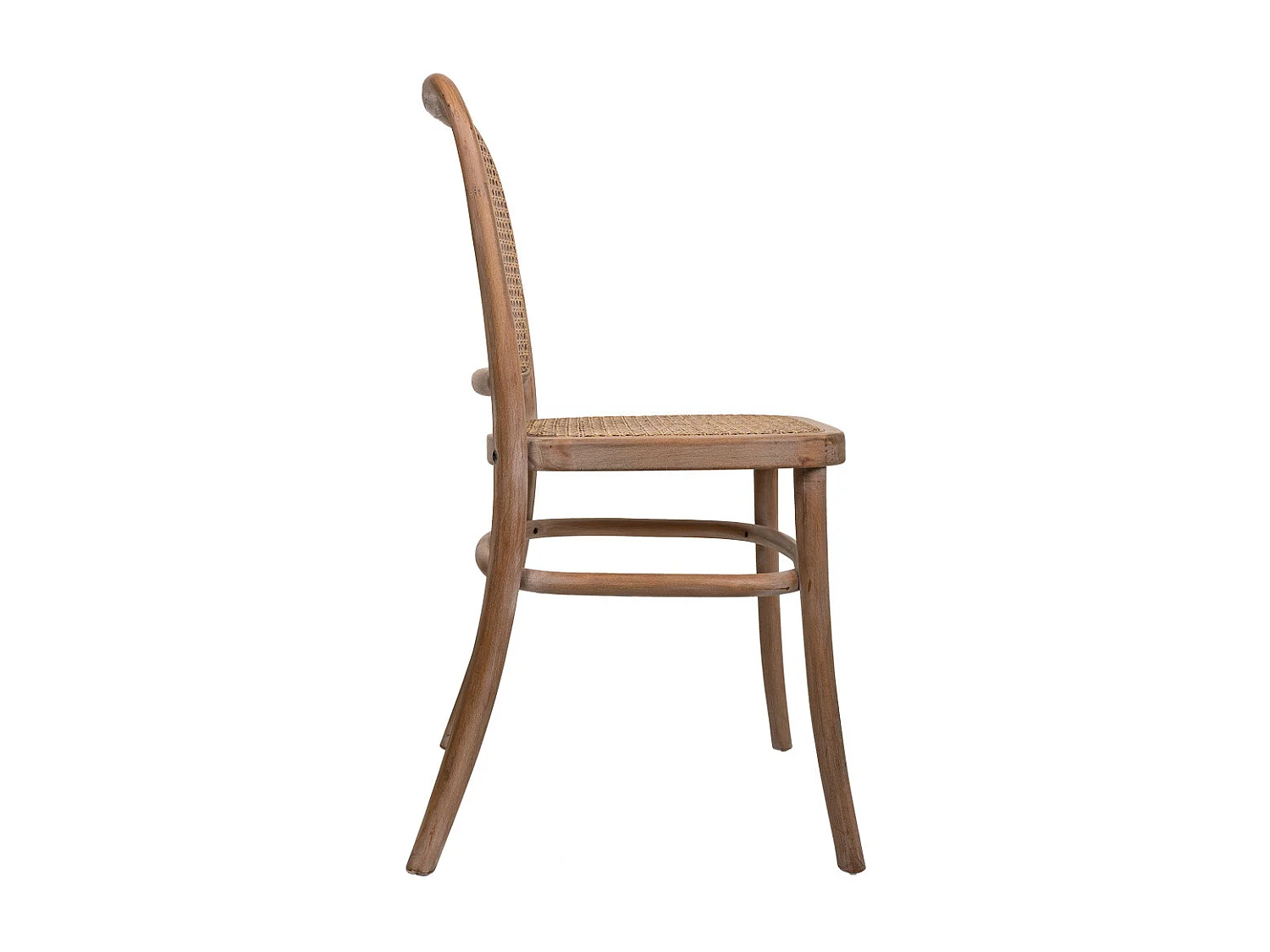 Chaise en bois et cannage marron 44x40x48/83h