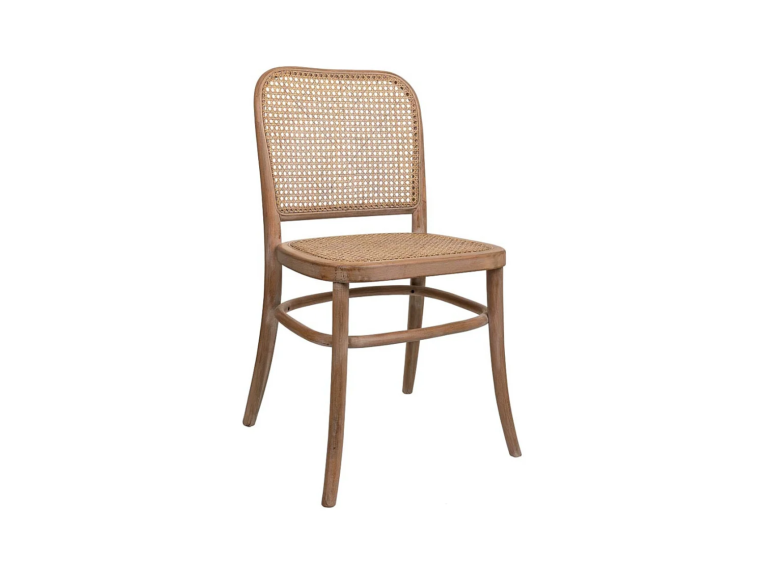 Silla de madera y rejilla marrón 44x40x48/83