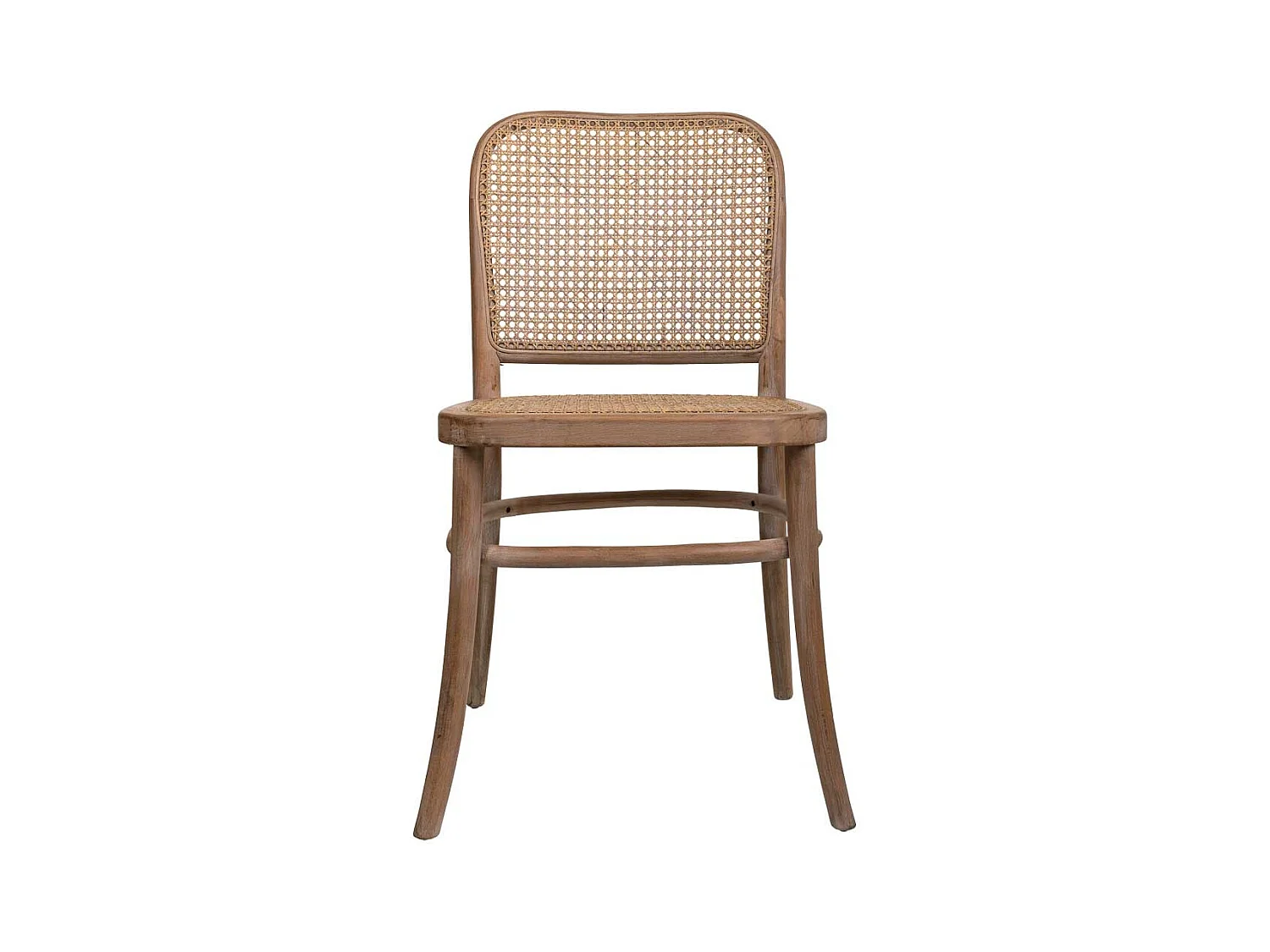 Silla de madera y rejilla marrón 44x40x48/83