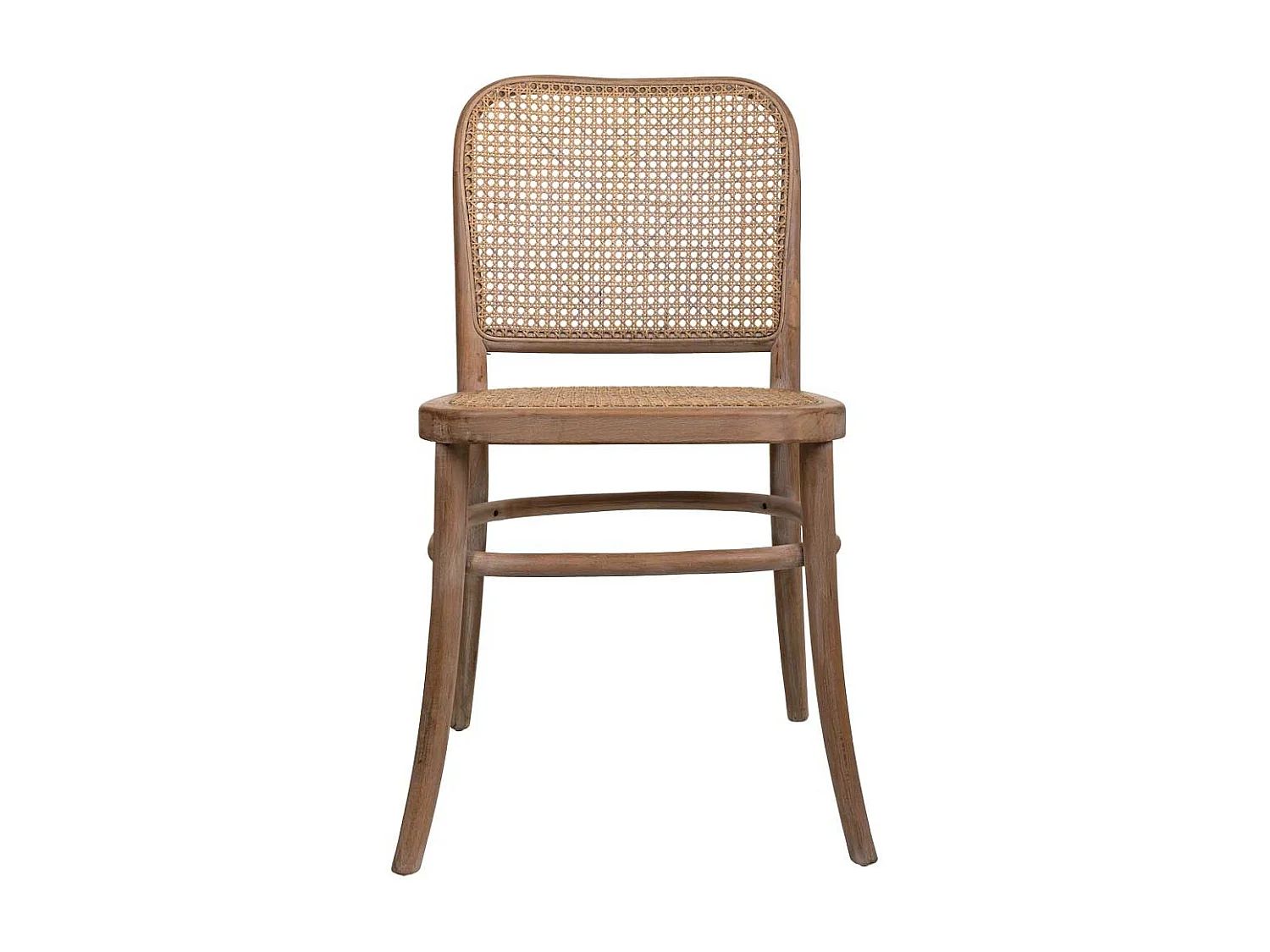 Silla de madera y rejilla marrón 44x40x48/83