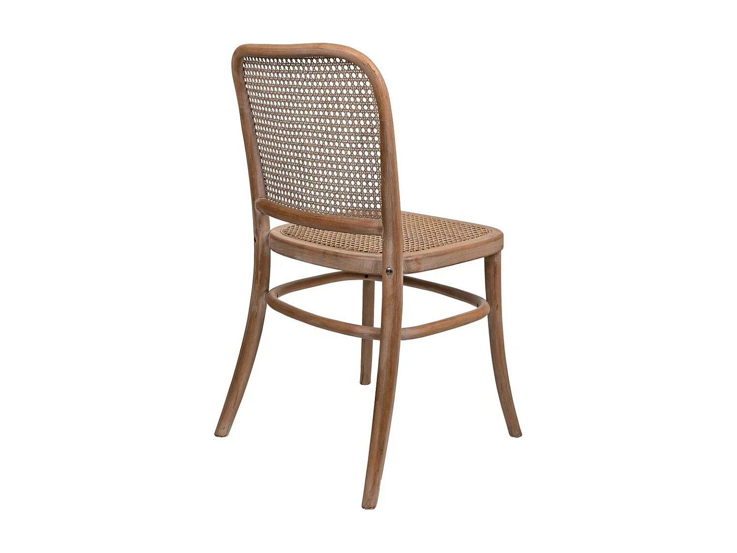 Chaise en bois et cannage marron 44x40x48/83h