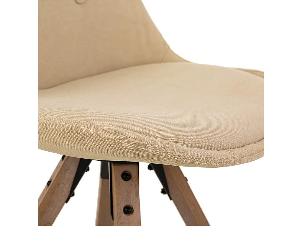 Chaise en bois couleur crème 48x44x47/84h