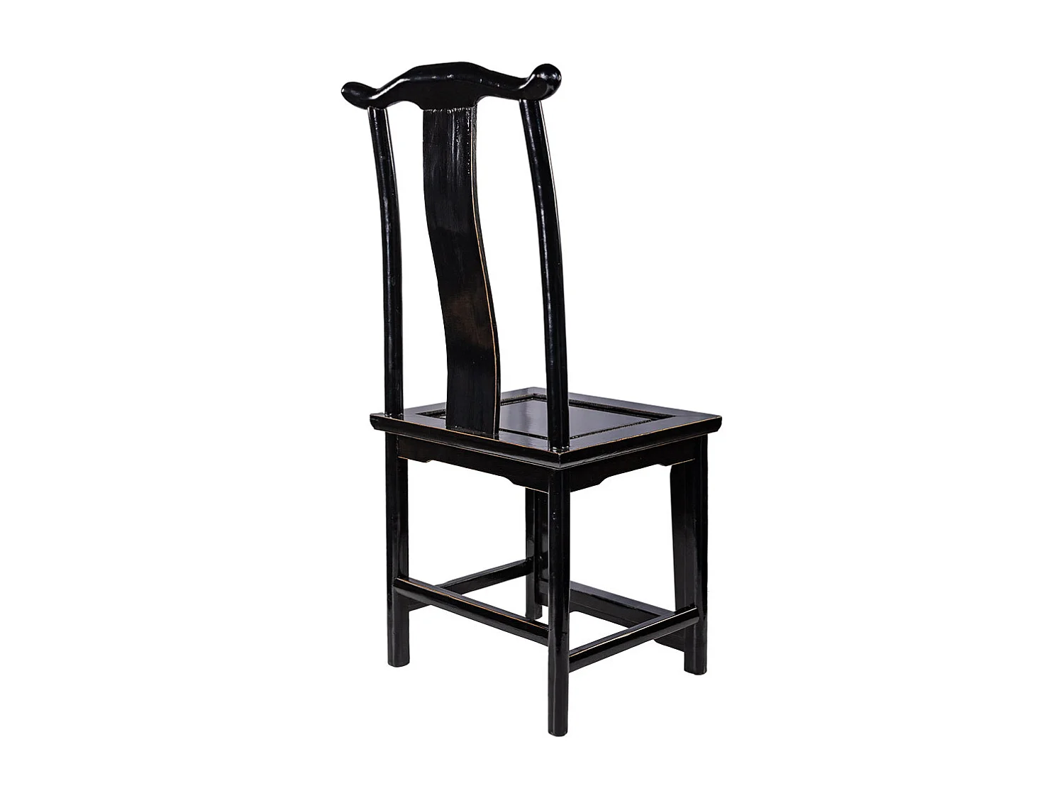 Schwarzer Holzstuhl 49x42x119/48h cm