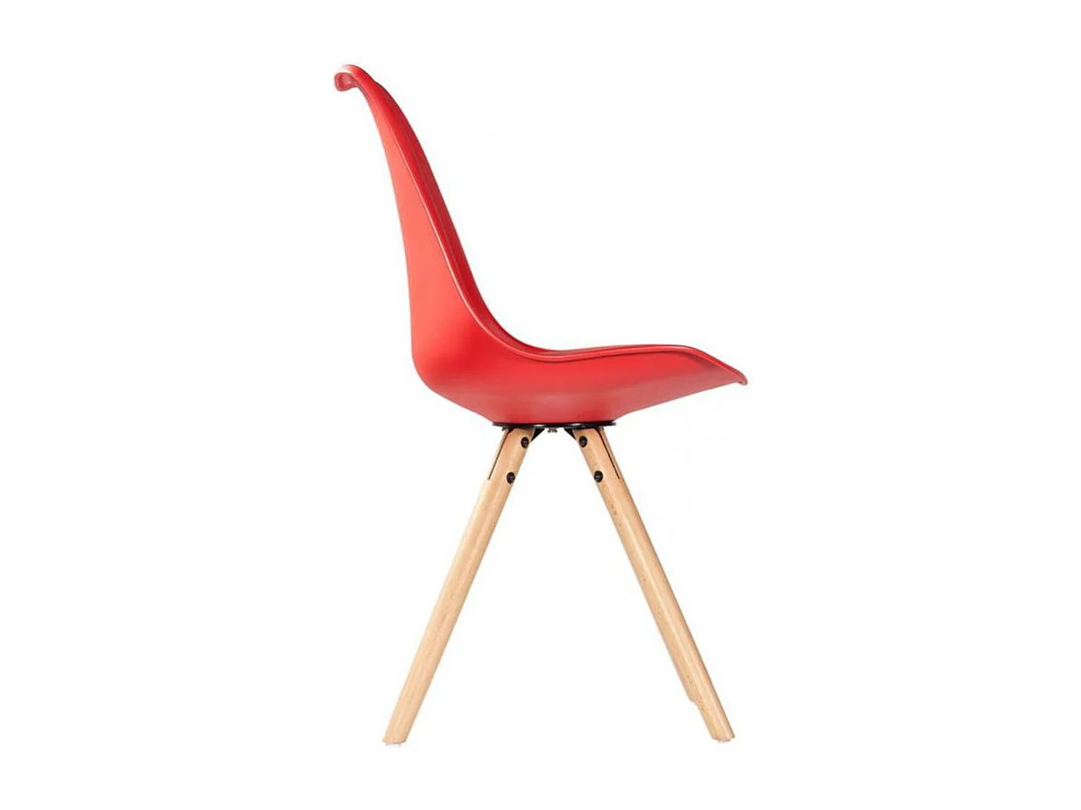 Chaise en polypropylène rouge 54x48x83/48h