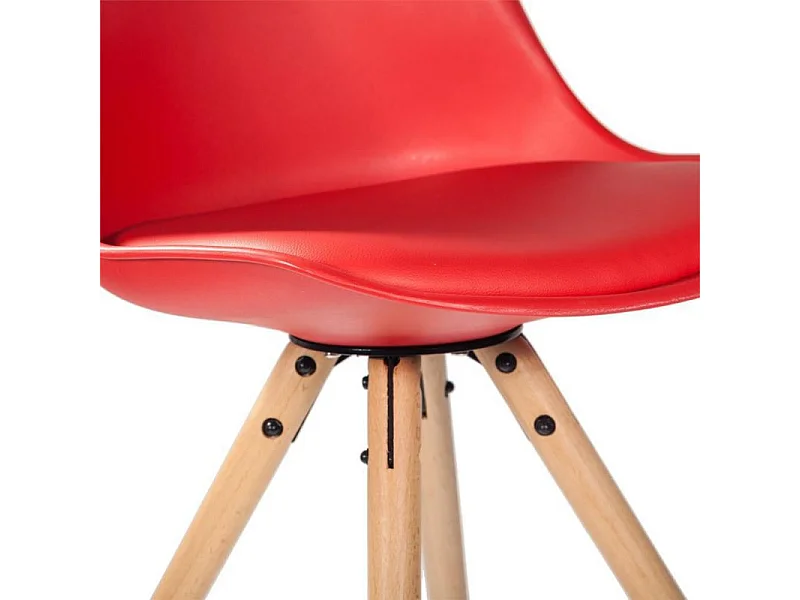 Chaise en polypropylène rouge 54x48x83/48h