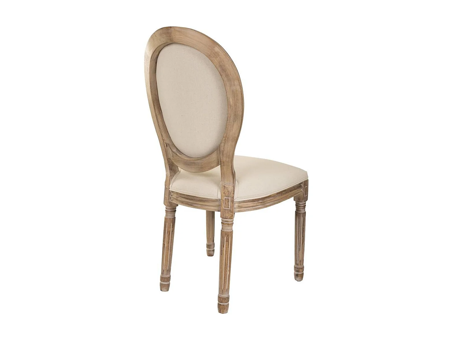 Beige gepolsterter Holzstuhl 48x46x48/96h cm