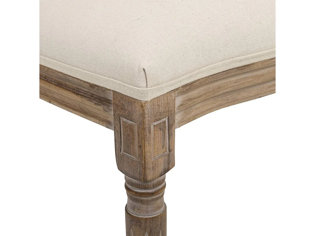 Beige gepolsterter Holzstuhl 48x46x48/96h cm