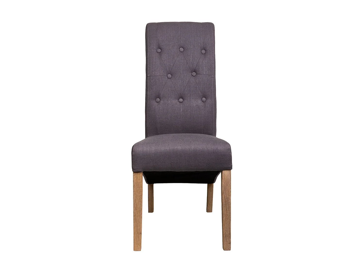 Chaise en bois tapissée gris 44x58x48/107h