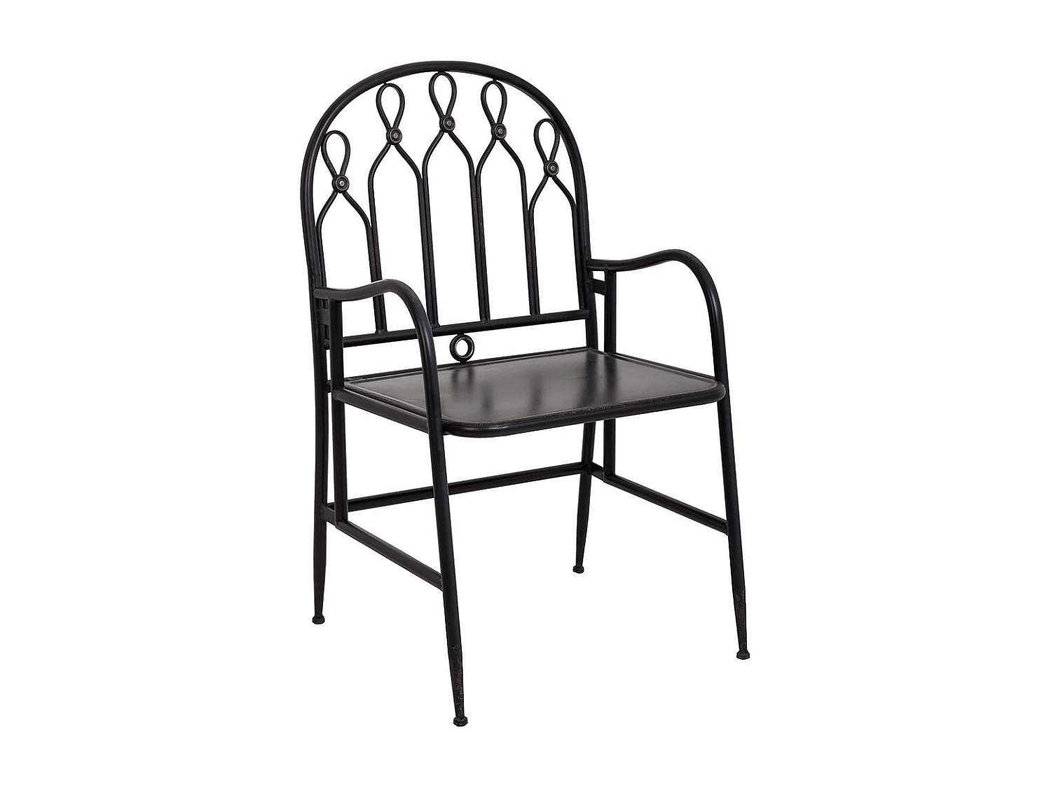 Cadeira de metal preto 55x56x96