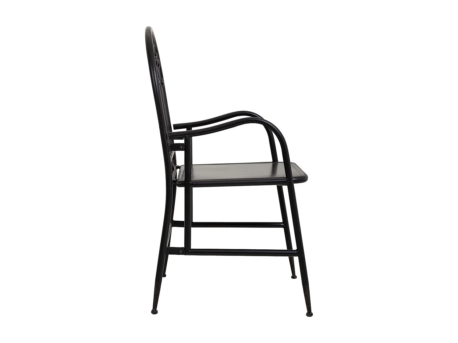 Cadeira de metal preto 55x56x96