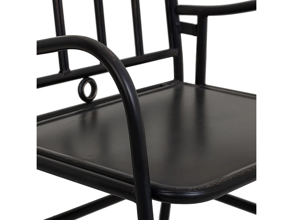 Cadeira de metal preto 55x56x96