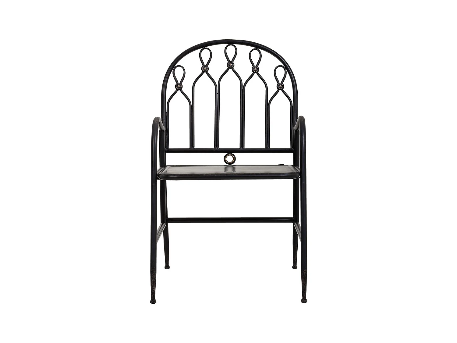 Chaise en métal noir 55x56x96h