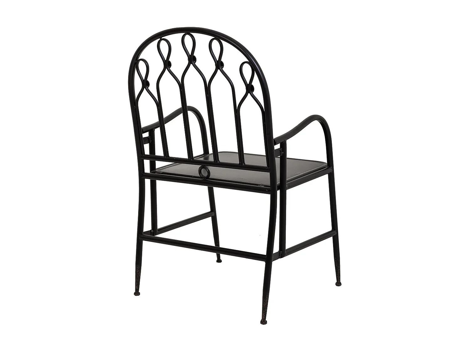 Chaise en métal noir 55x56x96h