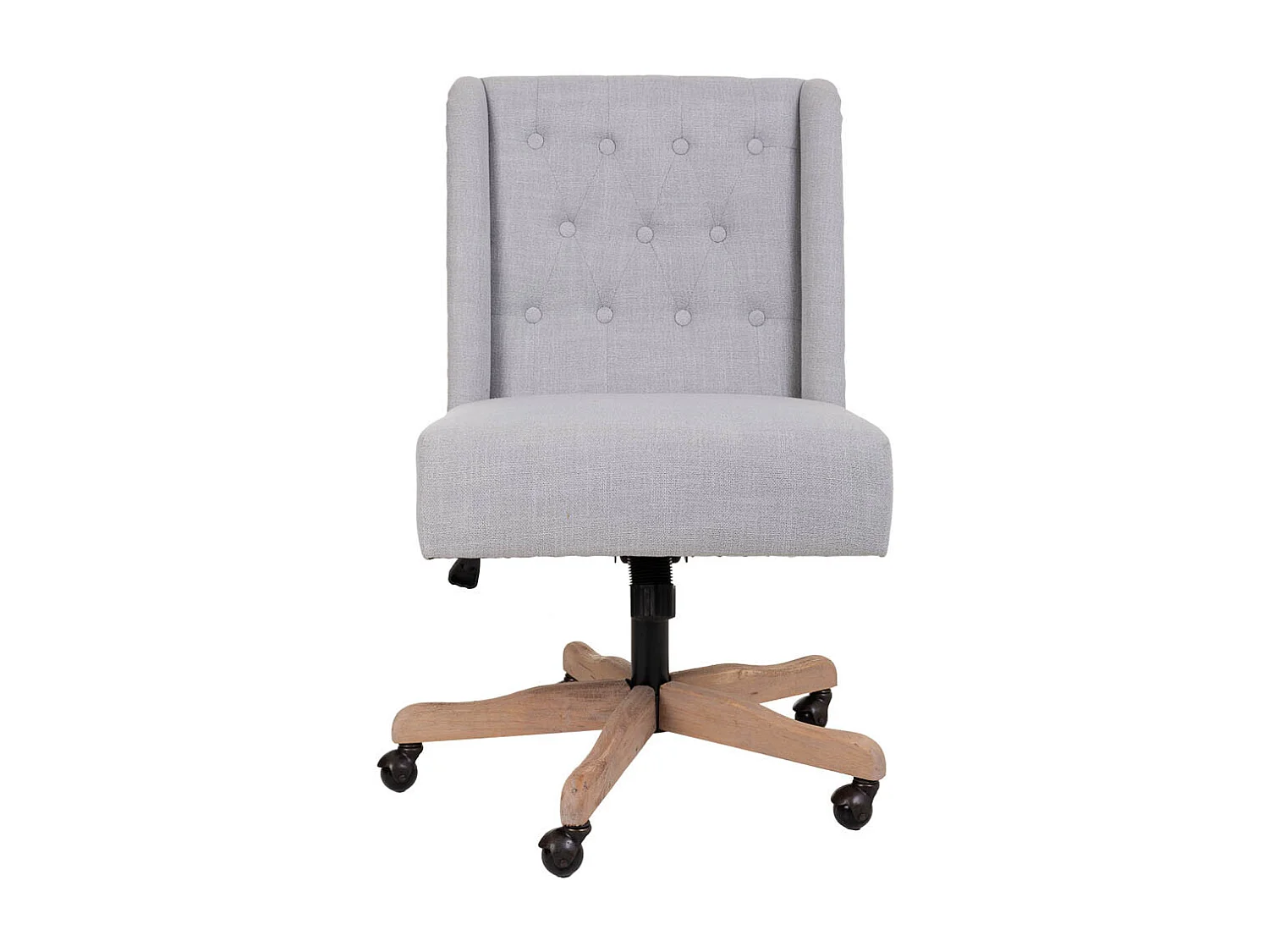 Chaise de bureau tapissée gris 54x43x104h