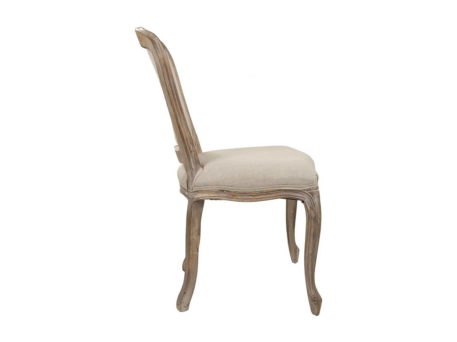 Chaise en bois rembourrée gris 52x49x52/86h