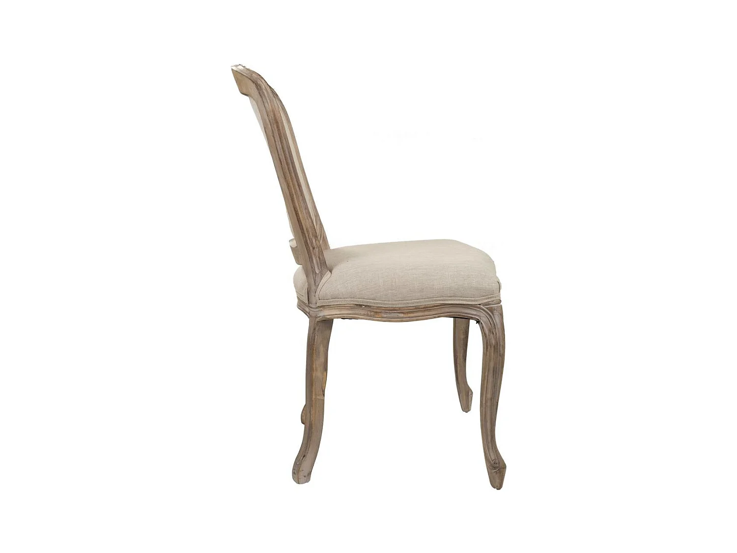 Chaise en bois rembourrée gris 52x49x52/86h