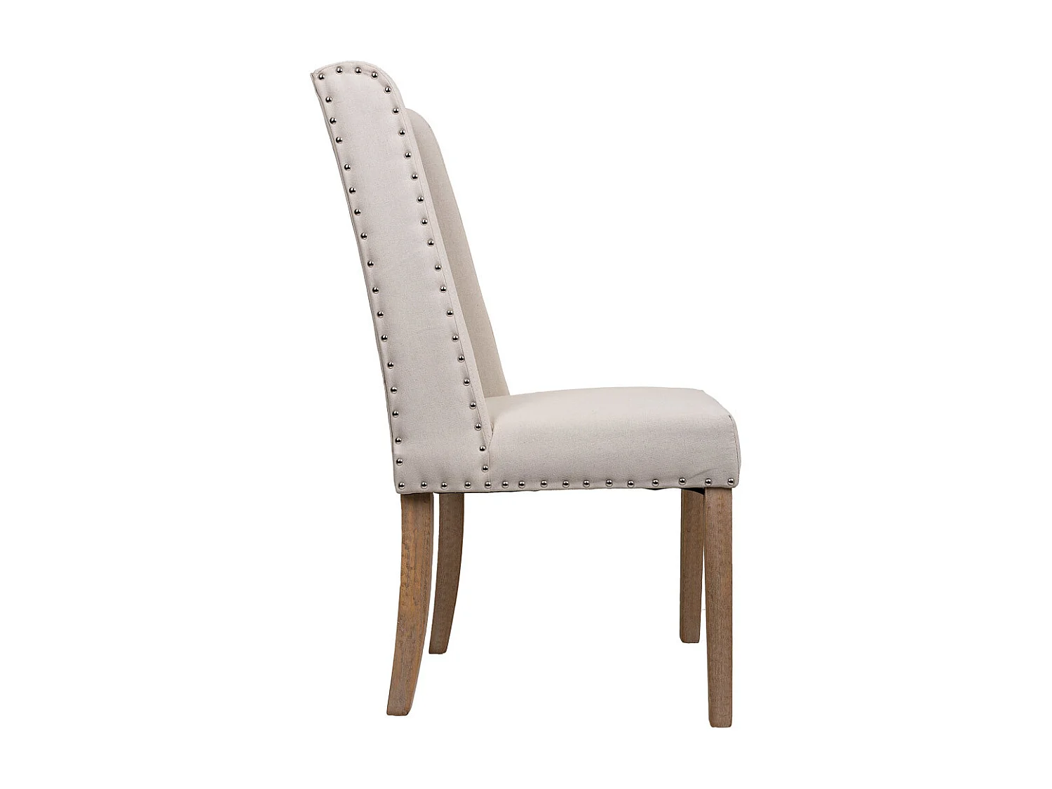 Cadeira estofada em madeira creme 53x53x48/102