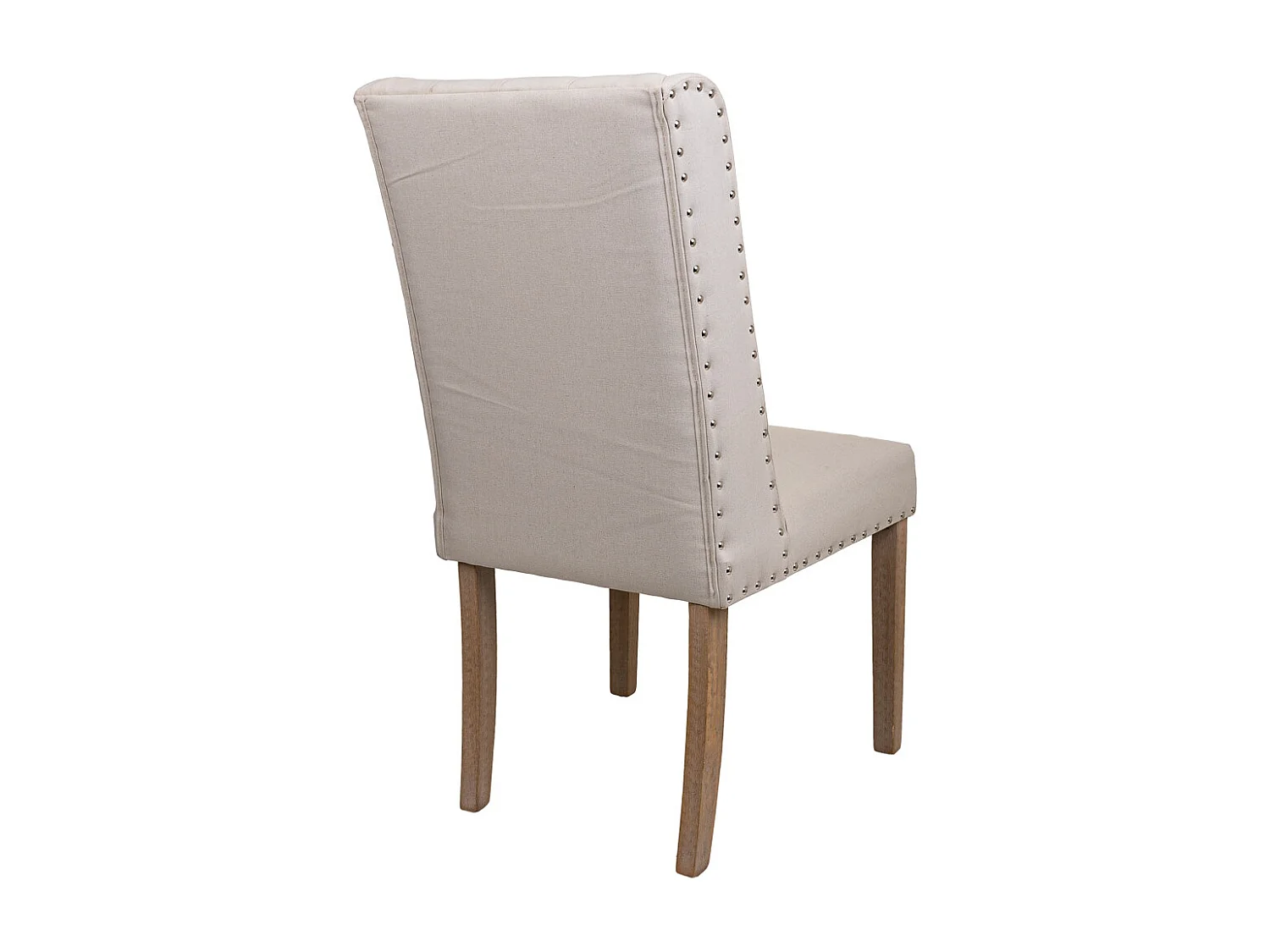 Cadeira estofada em madeira creme 53x53x48/102