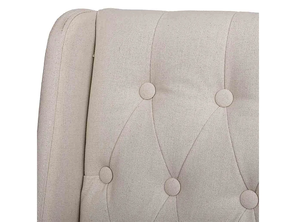 Cadeira estofada em madeira creme 53x53x48/102