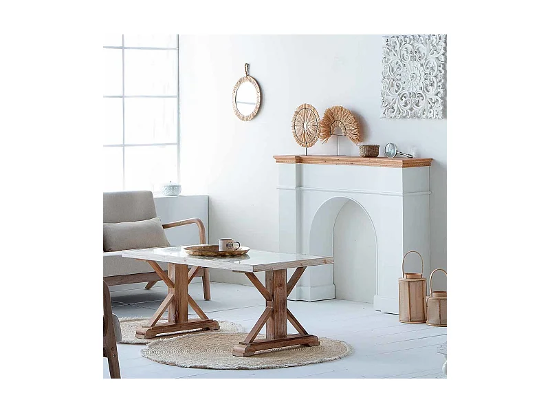 Table en bois marron 120.5x60.5x50.5h