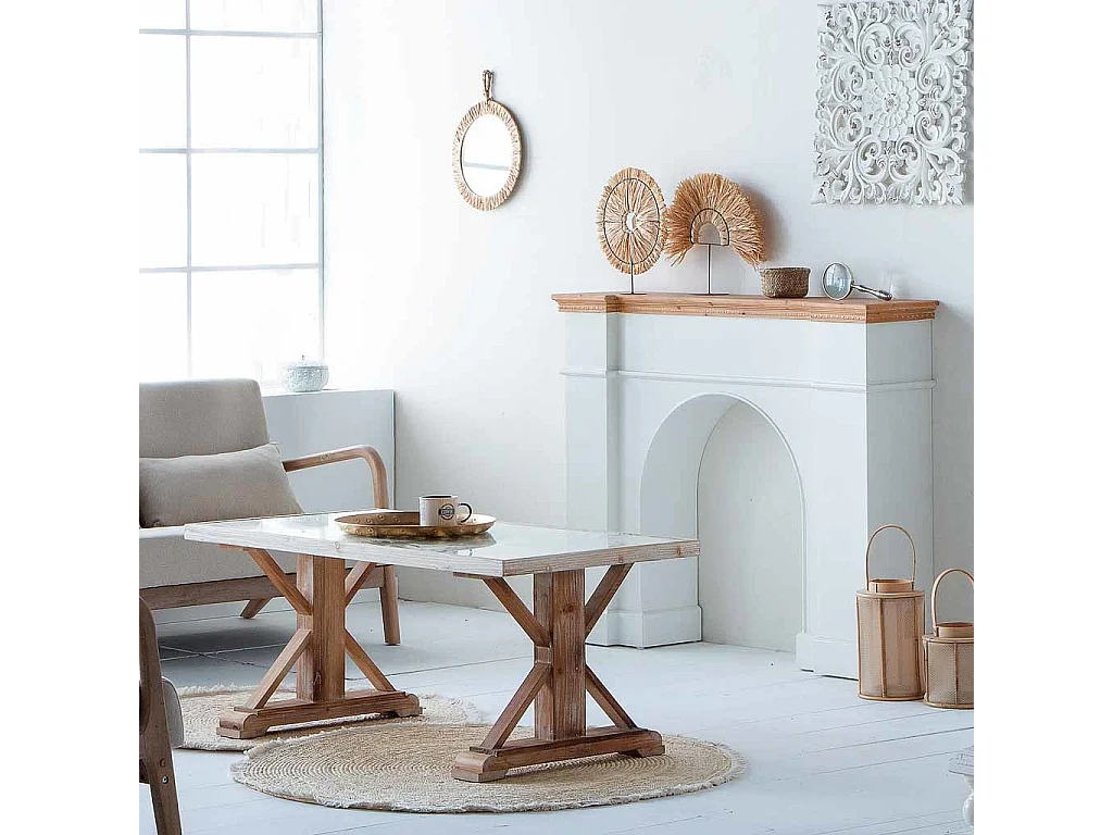 Tavolo in legno marrone 120,5x60,5x50,5h