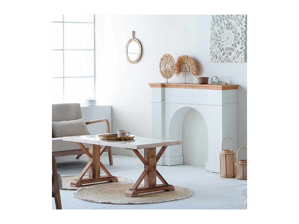 Table en bois marron 120.5x60.5x50.5h