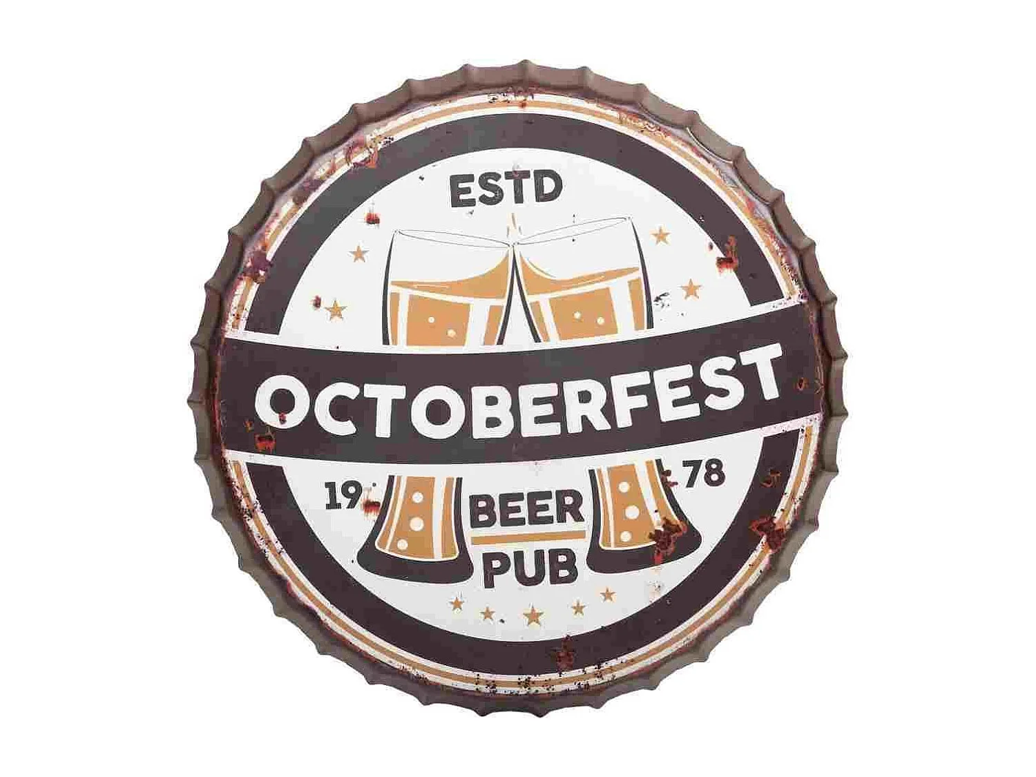 Mesa redonda de metal branco d60x71