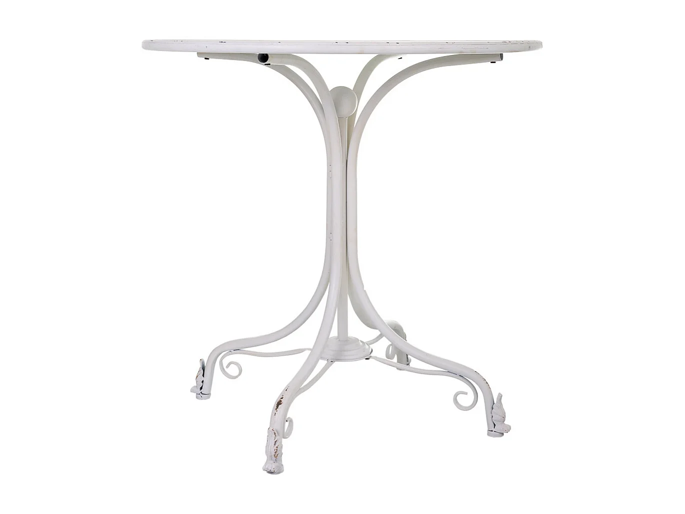 Table en métal blanc 80x80x78h