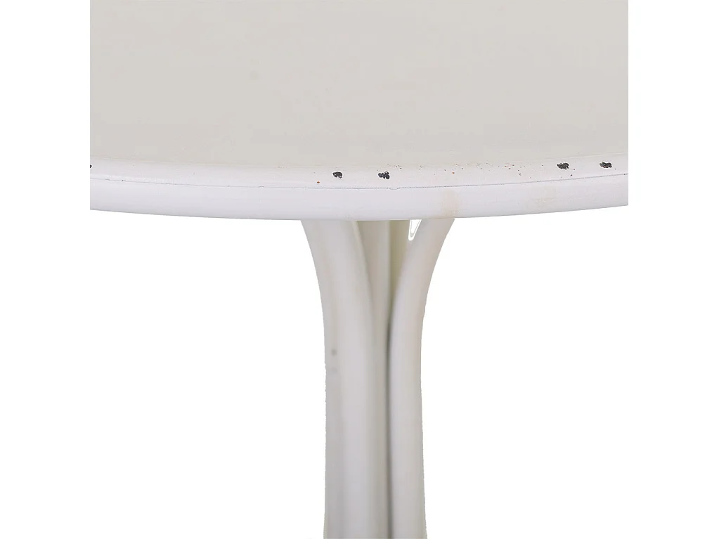 Table en métal blanc 80x80x78h