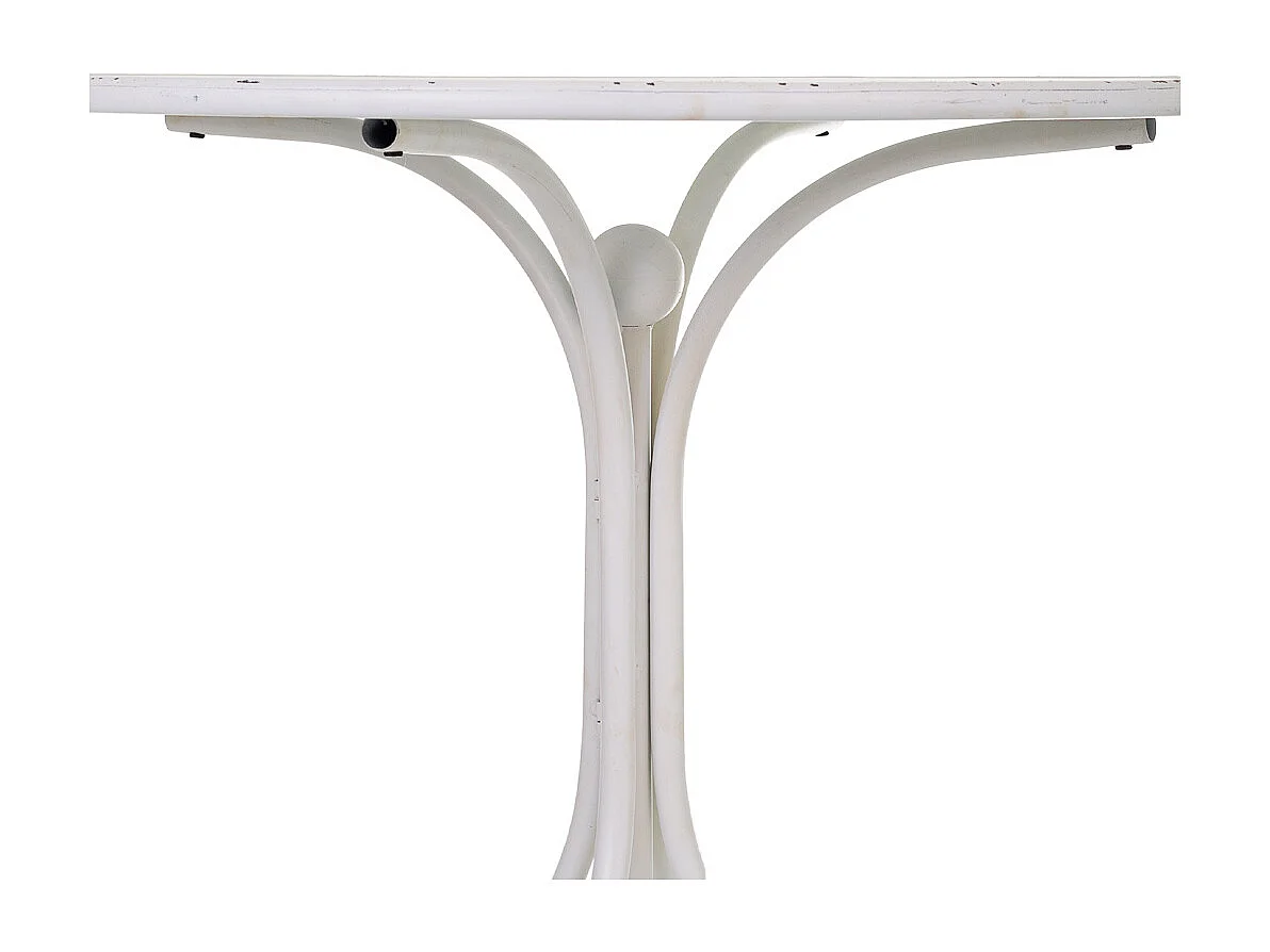 Table en métal blanc 80x80x78h