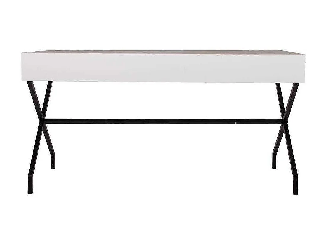 Mesa de madera y metal 160x80x80