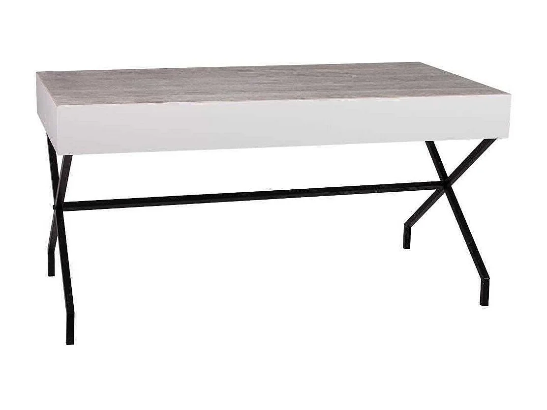 Mesa de madera y metal 160x80x80