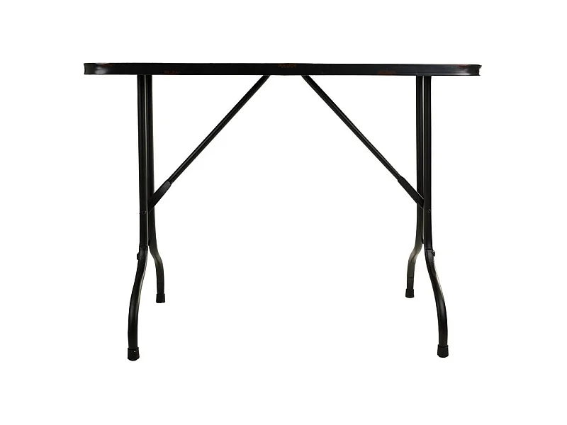 Rechteckiger schwarzer Metalltisch 100x47x75h cm