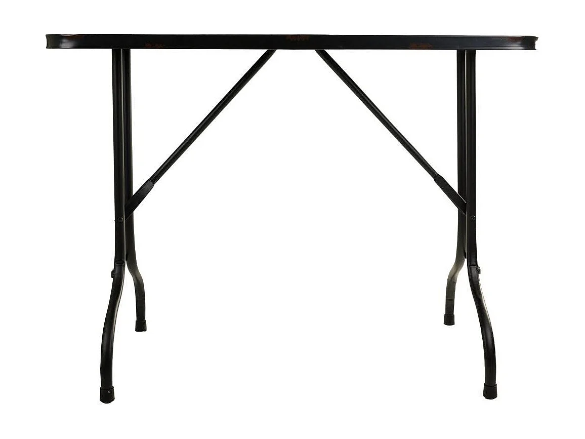 Rechteckiger schwarzer Metalltisch 100x47x75h cm