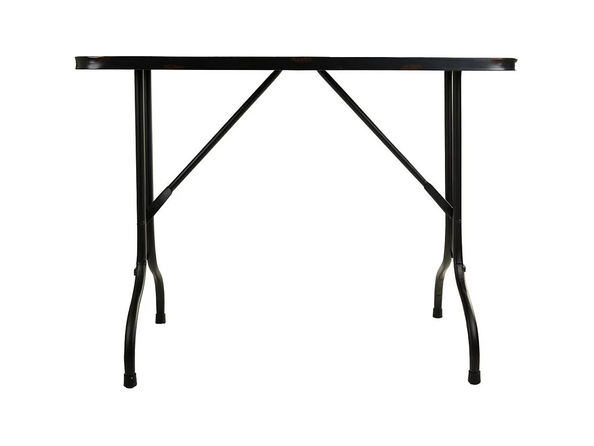 Table rectangulaire en métal noir 100x47x75h