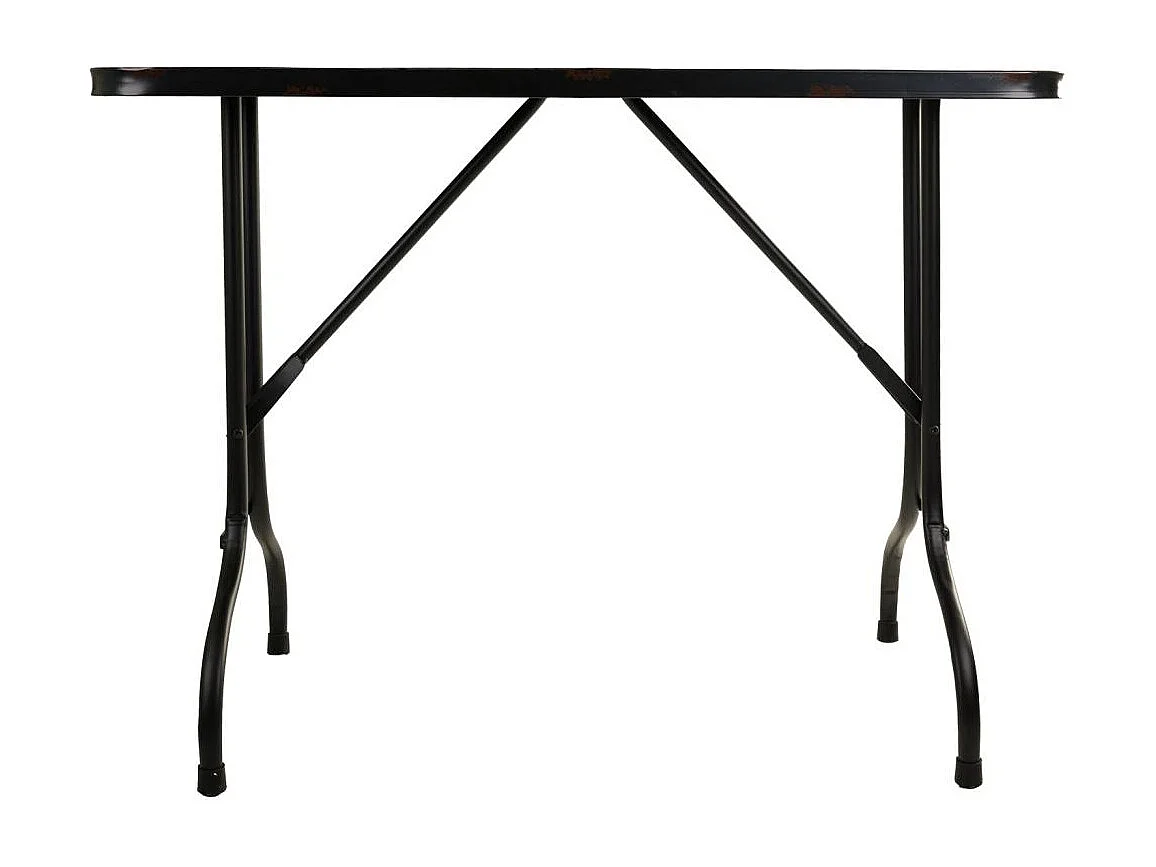 Rechteckiger schwarzer Metalltisch 100x47x75h cm