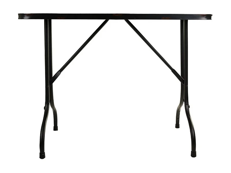 Tavolo rettangolare in metallo nero 100x47x75h