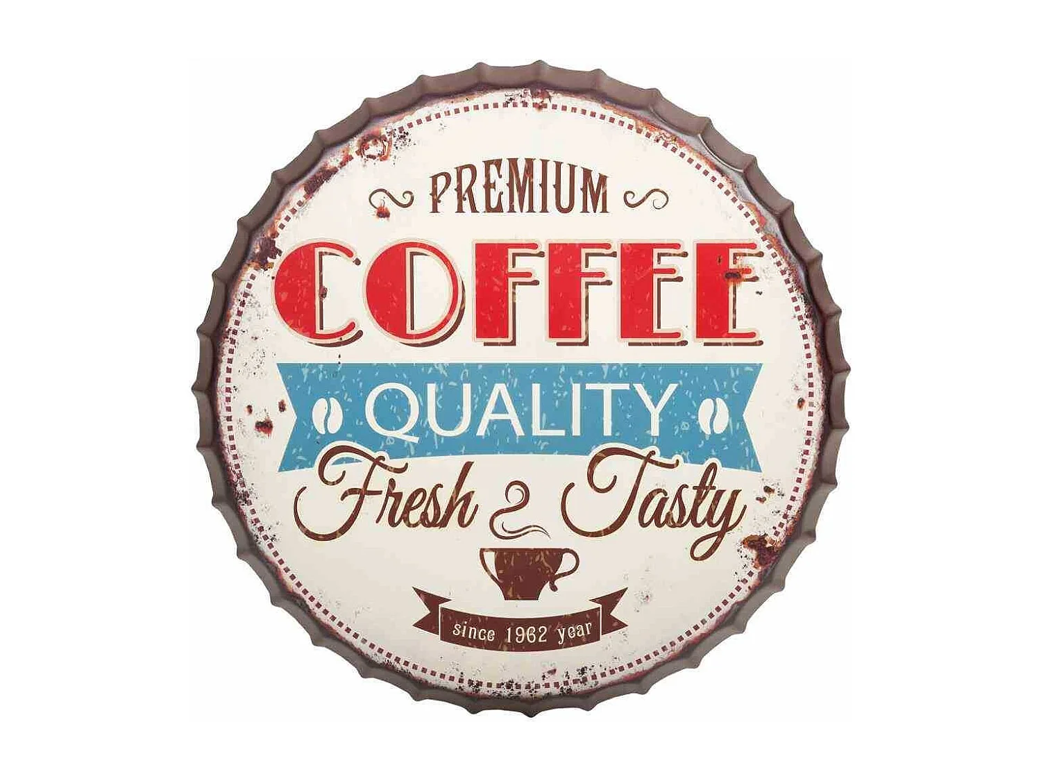 Mesa redonda de metal branco d60x71