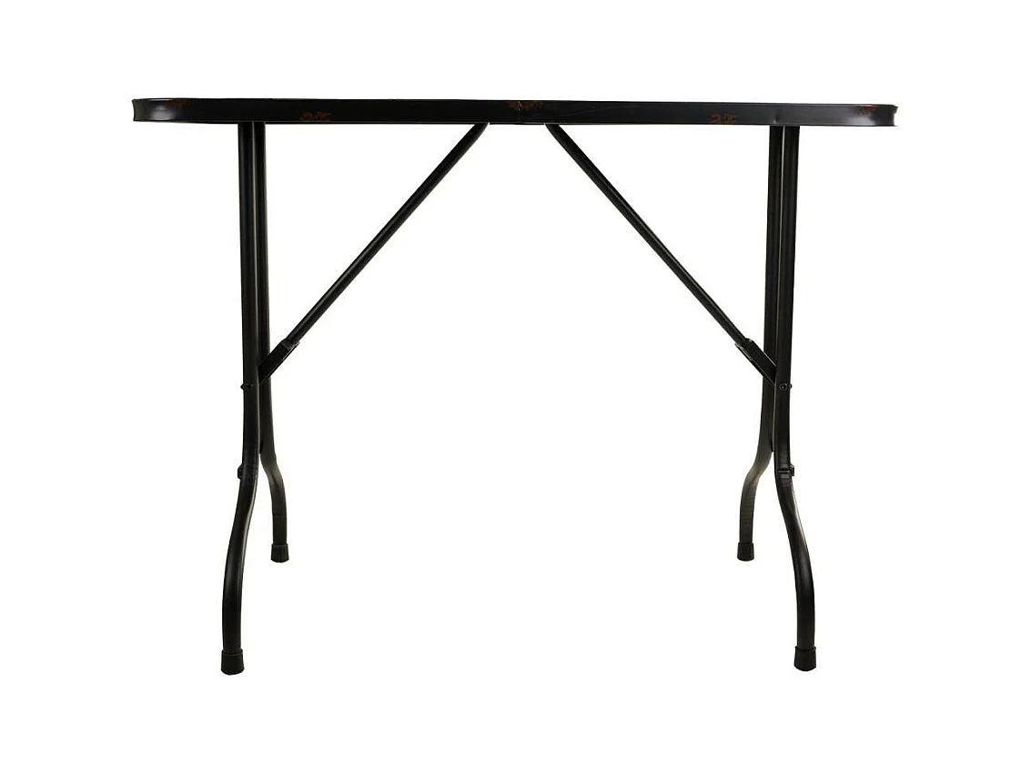 Table rectangulaire en métal noir 100x47x75h