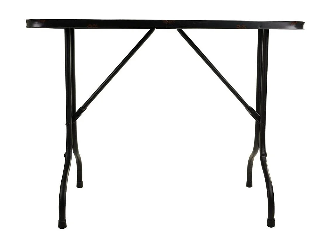 Mesa retangular de metal preto 100x47x75