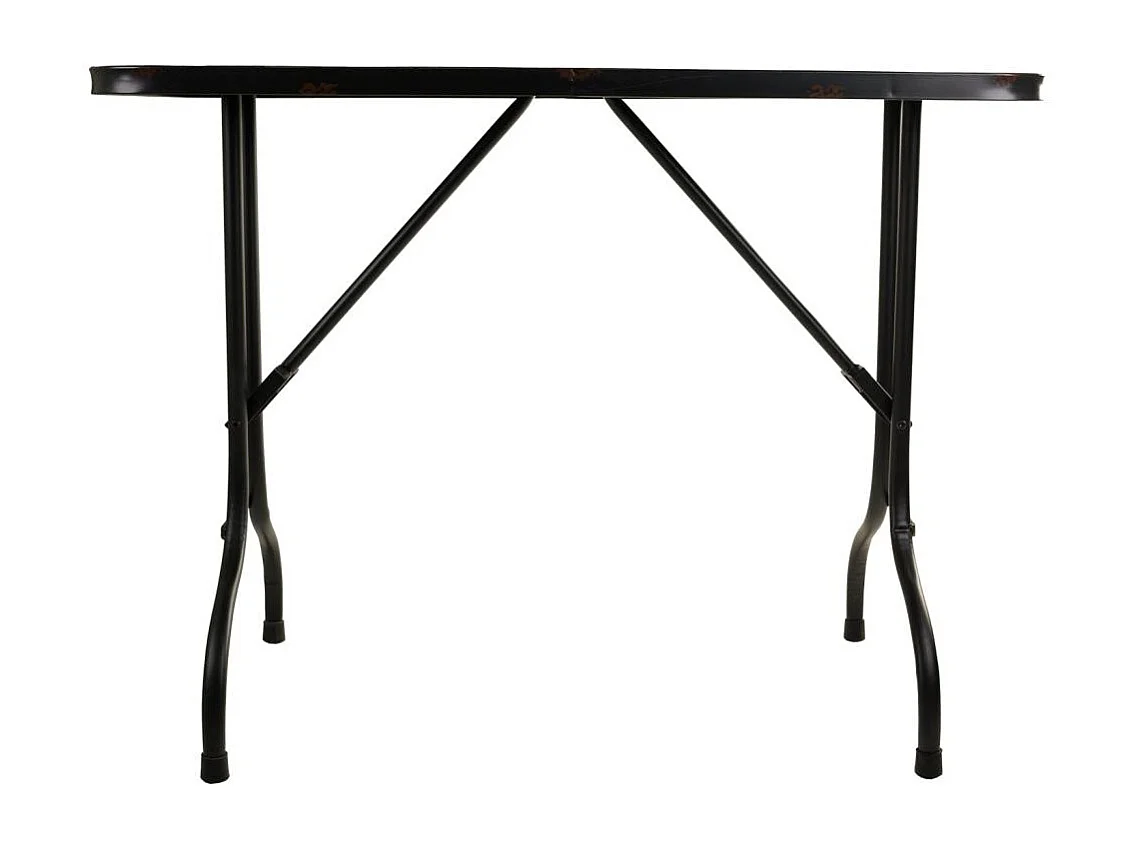 Mesa retangular de metal preto 100x47x75