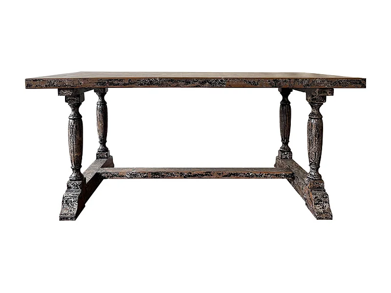 Brauner Holztisch 180x90x80h cm