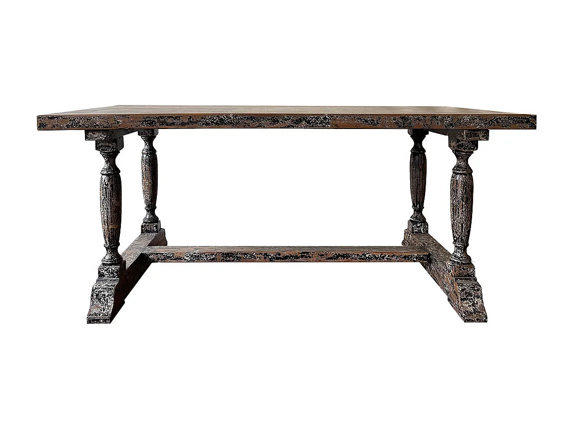 Brauner Holztisch 180x90x80h cm