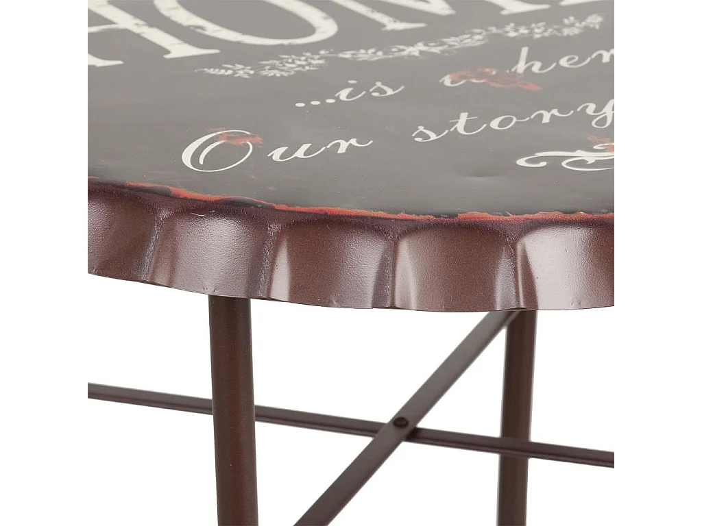 Mesa redonda de metal negra d60x71h cm