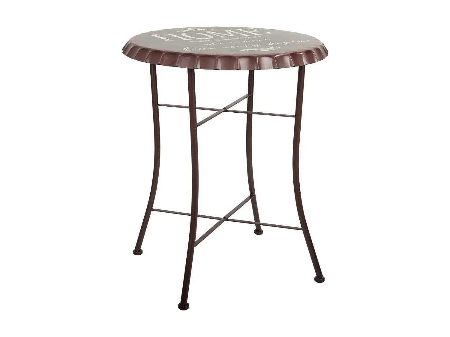 Tavolo rotondo in metallo nero d60x71h cm