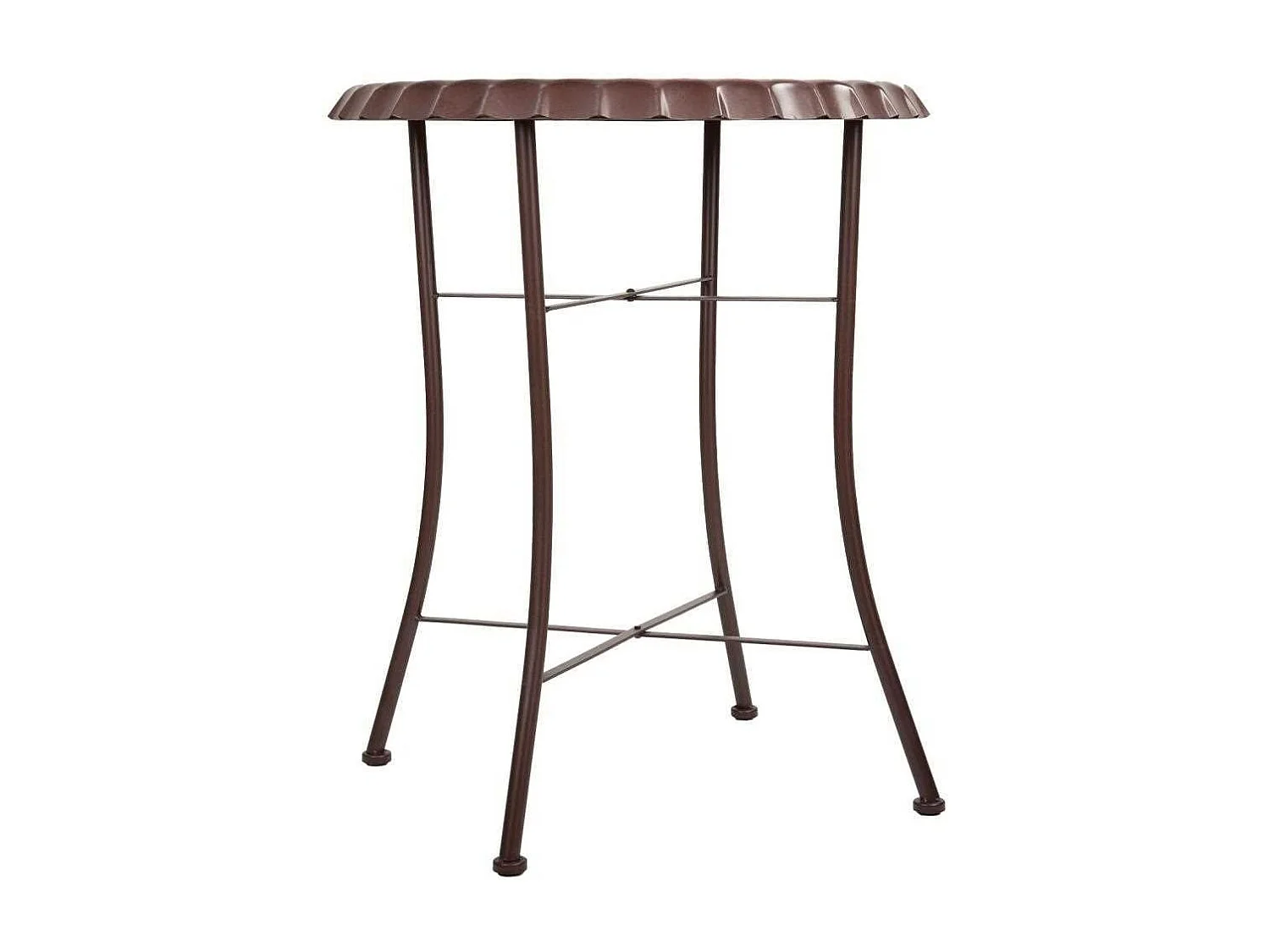 Runder schwarzer Metalltisch, Ø60 x H71 cm