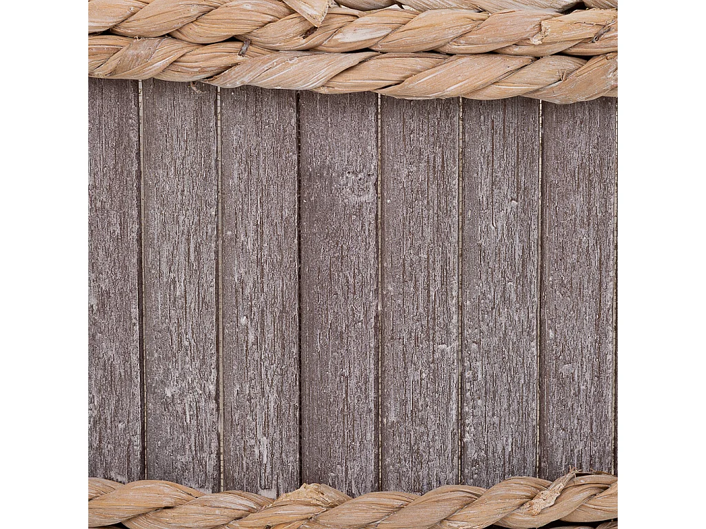 Set di 3 cestini ovali in legno grigio