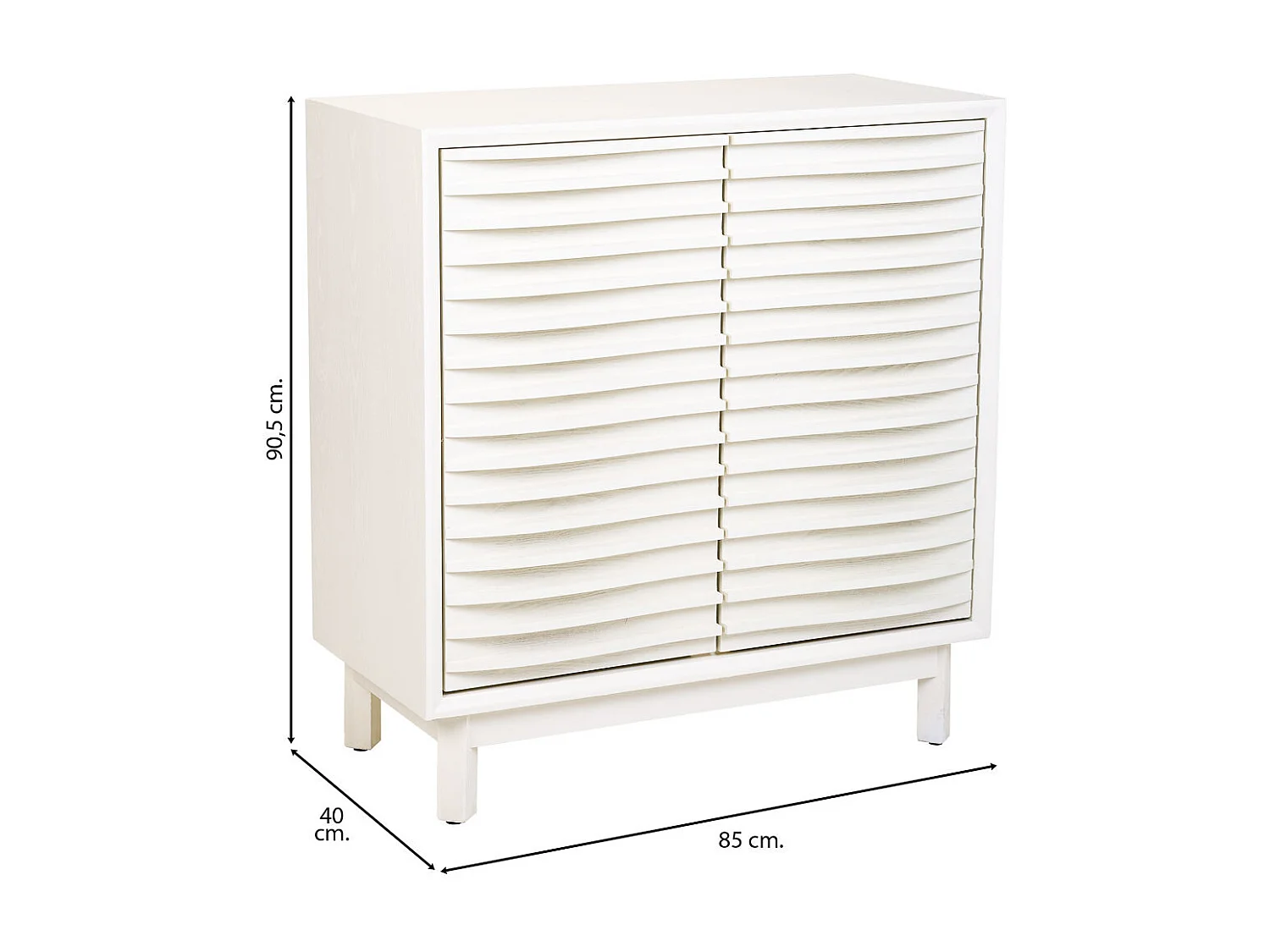 Credenza in legno con 2 porte 85x40x90,5