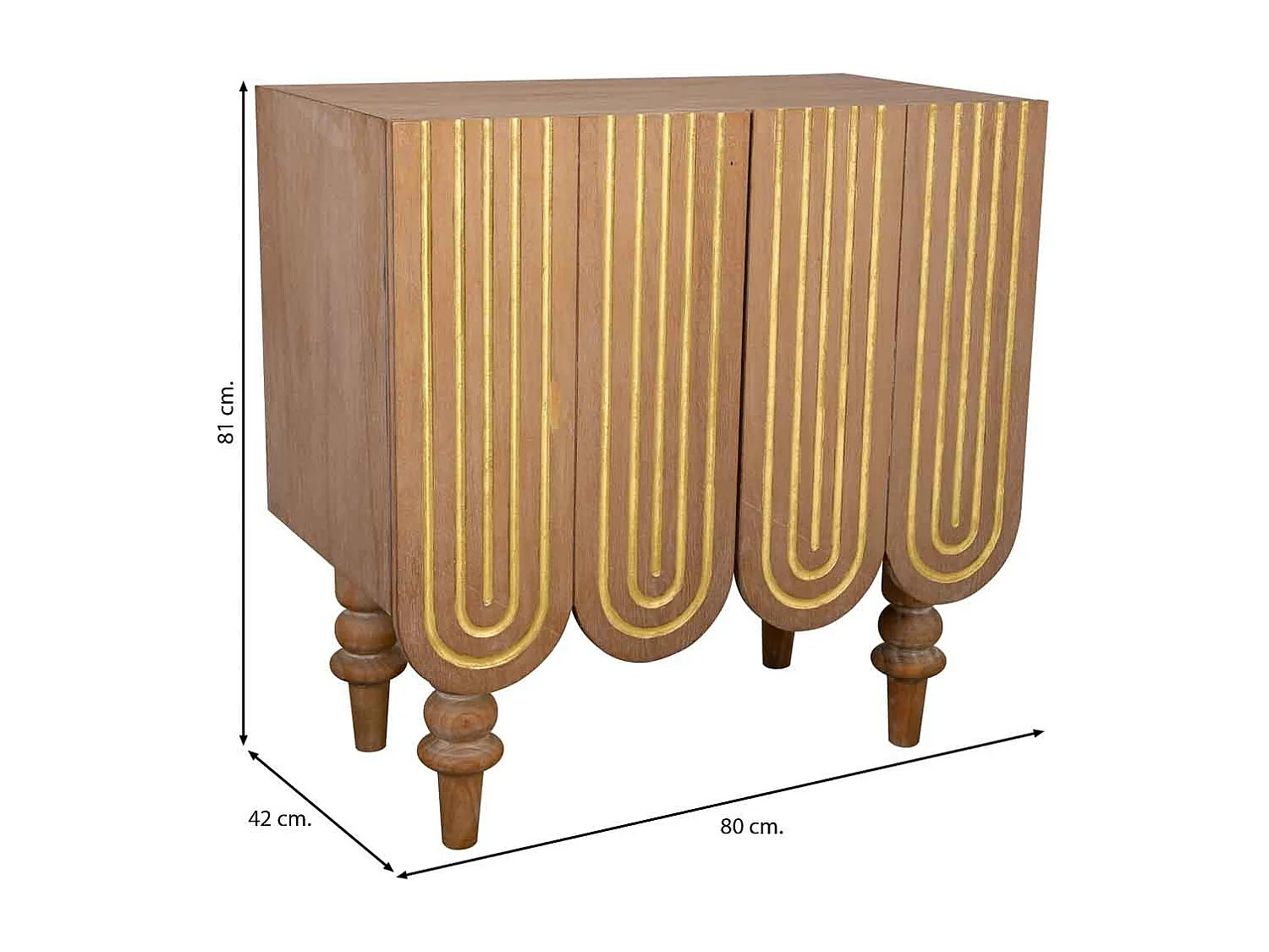 Buffet en bois marron 80x42x81