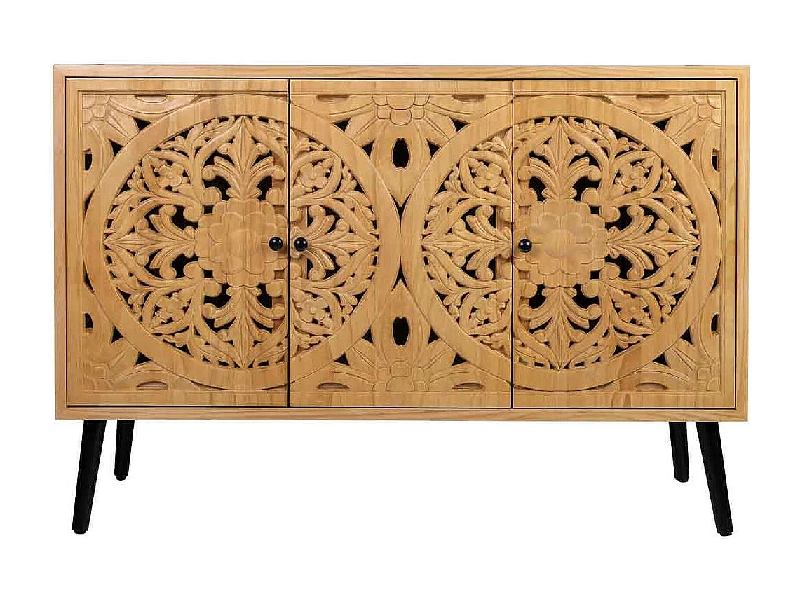 Buffet en bois marron 120x38x80